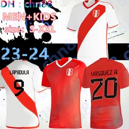 2023 2024 Peru koszulki piłkarskie LAPADULA LUIS LBERICO PINEAU CUEVAS CARTAGENA TAPIA VALERA AQUINO drużyna narodowa 23 24 koszulka piłkarska mężczyźni zestawy dla dzieci