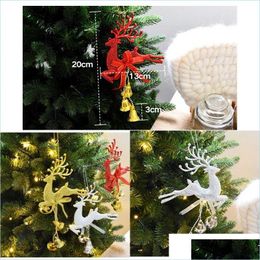 Christmas Decorations Deer Tree Pendant Wholesale Ornaments Xmas Home Festival Hanging Drop Delivery Garden Festive Party Supplies Dhps7