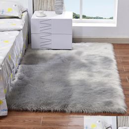 Carpets Artificial Wool Rug Soft 50X50Cm 60X90Cm Antislip Fluffy Imitation Mats For Living Room Bedroom Drop Delivery Home Garden Tex Dhbw4