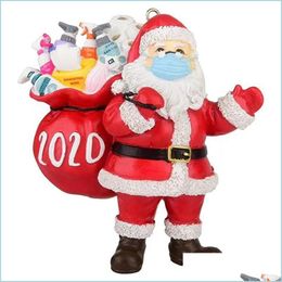 Christmas Decorations Resin Santa Claus Pendant Personalized Hanging 3D Tree Ornaments Kids Toys Decoration Drop Delivery Home Garde Dhccf