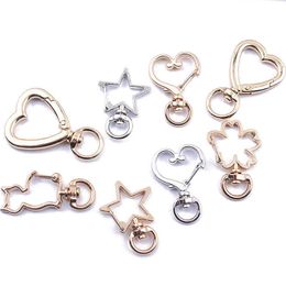 Key Rings 5pcs/Lot Snap Hooks Trigger Clips Buckles Lobster Clasp Hooks for Keychain DIY Bracelet Jewellery Making Accessories 27*44mm AA230329