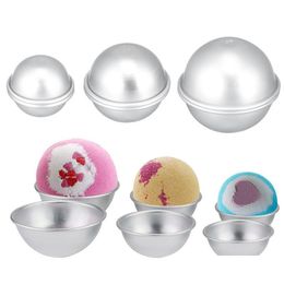 Bathroom Accessory Sets Round Aluminium Alloy Bath Bomb Moulds Diy Cake Tart Pudding Candle Tool Salt Ball Homemade Crafting Gifts Se Dhqfl