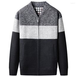 Men's Sweaters 2023 Cardigan Men Sweater Striped Men's Sweatercoats Knitted Autumn Winter Warm Clothes Baseball Jacket Homme