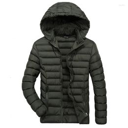 Men's Down Drop Arrivals Fashion Men Winter Jacket Hat Detachable Casual Parkas Light Weight Overcoats Outwear AXP240