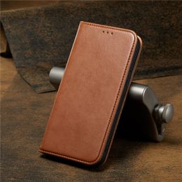 Magnetic Folio Vogue Phone Case for iPhone 14 13 12 11 Pro Max Samsung Galaxy S23 Ultra S22 Plus S21 S20 Durable Multiple Card Slots Leather Wallet Clutch Bracket Shell