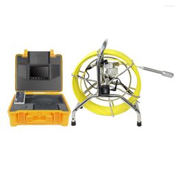 9'Touch Screen Pipe Inspection Camera System 40mm Self Levelling 60m Cable Metre Counter DVR 512hz Transmitter Locator Keyboard