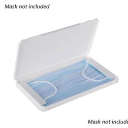 Storage Boxes Bins Dustproof Mask Box Portable Disposable Face Masks Container Moistureproof Er Holder Outdoor Drop Delivery Home Dh7Lk