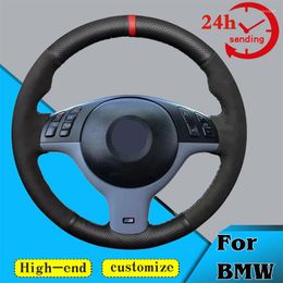 Steering Wheel Covers Custom Car Braid Cover Comfortable Fit For M Sport E46 330i 330Ci E39 540i 525i 530i M3 M5 Wrap