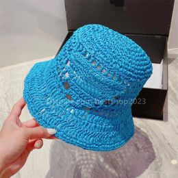 Yaz Sepet Şapka Beyzbol Kapağı Açık Plaj Kapağı Orijinal Tasarım Erkek ve Kadın Kovası Şapkası Moda El Dokunmuş Güneş Şapkası