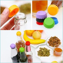 Bar Tools Candy Colors Keep Bear Fresh Wine Stopper Sile Bottle Er Beer Cap Kitchen Gadgets Drop Delivery Home Garden Dining Barware Dh0Zj