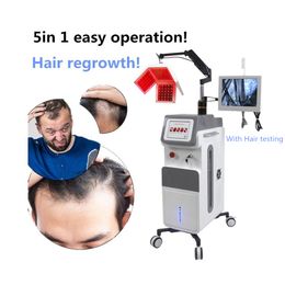 Diode Laser Hair Regrowth Machine Hair Analysis Anti-hair Loss Treatment Oxygen Spray Microcurrent Care Painless Multifunctional Beauty Spa Salon Use