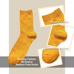 Women Socks Bamboo Crew Socks-Soft Rib 39-41
