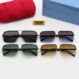 Men's and women's sunglasses high-quality designer tawny classic brand metal mirror leg strap box shipped in Europe and the United States best-selling models