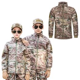 Outdoor Sports Camouflage Kid Child Jacket Airsoft Gear Jungle Hunting Woodland Shooting Coat Combat Children Clothing NO05-230A