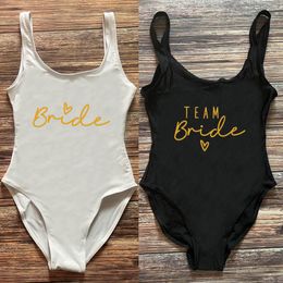 Women's Swimwear Bachelorette Party Swimwear Women's Team Bridal Heart Print Sexy Swimwear Plus Size Beach Suit 230329