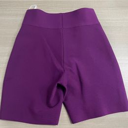Women's Shorts 9 Color Bandage Shorts Purple Pink Bandage Shorts High Waist High Quality Rayon Bandage Casual Sports Shorts 230330