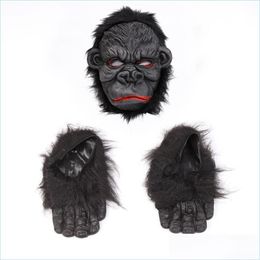 Party Masks Orangutan Mask Halloween Scary Ape Horror Sile Cosplay Foot Costume Supply Drop Delivery Home Garden Festive Supplies Dhgmf