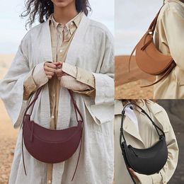 Shoulder Bags Women's Solid Color Messenger Bag Genuine Leather Zipper One-Shoulder Lady Fashion