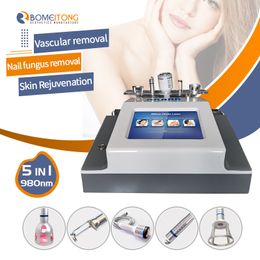 5 in 1 Other Beauty Equipment 980nm laser vascular removal machine Spider Vein Removal Device 1 years warranty