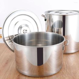 Storage Bottles Restaurants Cooking Pot Induction Kettle Lid Large Stainless Steel Big Eater Soup Nonstick Stock