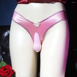 Underpants Comfy Lingerie Low Waist Mens Sissy Pouch Bag Panties See-Through Underwear Lace Silky Briefs Knickers Men Elastic Shorts Pink