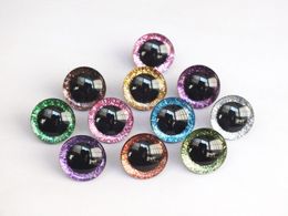 Doll Bodies Parts 20pcs 12mm14mm16mm20mm25mm clear trapezoid plastic safety toy eyes glitter Nonwovens Can choose size and Colour 230329