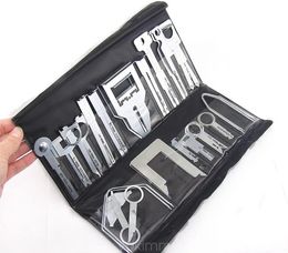 New 38pcs Car Audio Stereo Fix Tool CD Player Radio Removal Repair Tool Kits With Sturdy Pouch Auto Door Panels Interior Disassembly Tool