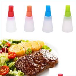 Bbq Tools Accessories Creative Sile Barbecue Oil Bottle Brush Heat Resisting Cleaning Basting Usef And Convenient Drop Delivery Ho Dhgct