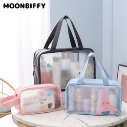 Cosmetic Bags Cases Women Transparent Waterproof PVC Portable Necessary Organizer Fashion Small Large Toiletry 230329