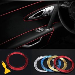 Car Styling Universal DIY Decoration Flexible Strips 5M Interior Moulding Trim Strips Trim Dashboard Door Car-styling Sticker