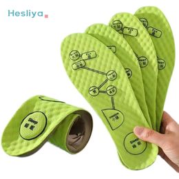 Shoe Parts Accessories Foot Acupressure Insole Men Women Soft Breathable Sports Cushion Inserts Sweatabsorbing Deodorant Pads 230330