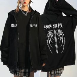 Men's Hoodies & Sweatshirts Streetwear Harajuku Hoodie Y2K Tops Men Women Retro Gothic Oversized Hood Punk Anime Print Zipper Street Loui22