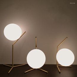 Table Lamps Modern LED Desk Lamp Nordic Glass Ball For Bedroom Bedside Golden Minimalist Indoor Lighting Fixture Home Decor Bar