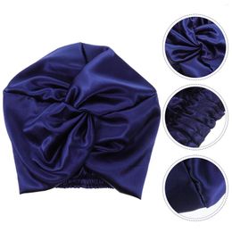 Berets Hair Bonnet Cap Sleeping Hat Silk Wrap Night Curly Satin Knot Layer Slap Cover Band Pre Scarf Head Silky Slouchy Double Caps