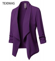 TEXIWAS Spring kimono coat Formal suit Blazer Women Business Suits Blazers coats Work Office Lady Suit Blazer Cardigan tops6602438