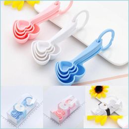 Other Festive Party Supplies Heart Shaped Measuring Spoons Favour Souvenir Gift Baby Shower Gifts Kitchen Baking Plastic Me Dhckn