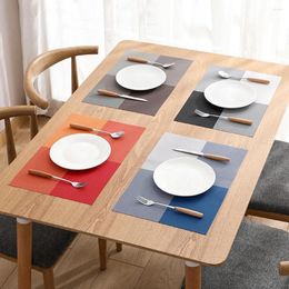 Table Mats 45.5x30.5cm PVC Heat Insulation Non-slip Placemat For Dining Bowl Dish Cup Pad Mat Waterproof Set De Kitchen Placema