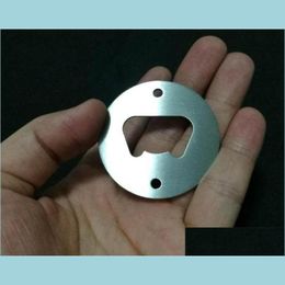 Openers Stainless Steel Bottle Opener Part With Countersunk Holes Round Or Custom Shaped Metal Strong Polished Insert Parts Drop Del Dhyt3