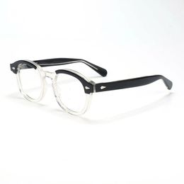 Lemtoshs Glasses Men Johnny Depp Eyeglasses Frame透明レンズブランドデザイナーコンピューターゴーグル男性ラウンドヴィンテージ最高品質Oculos de Grau drzu