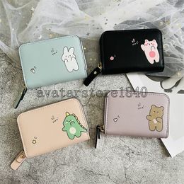 Cartoon PU Function 9 Cards Case Kawaii Business Bank Card Holder PU Driver Licence Document Coin Bags Credit ID Cards Wallets