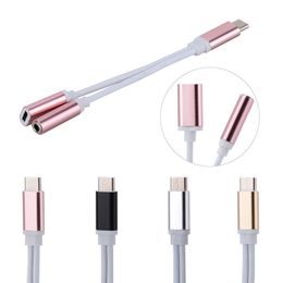 USB C To 3.5mm Headphone Jack Adapters Cable 2 In 1 Type C Charge Audio Aux Adapter For Samsung S20 Ultra Note 20 10 Plus S21 Ipad Pro