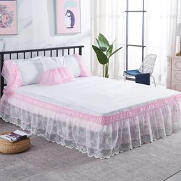 Bed Skirt Double layer lace bedding elastic packaging bedding surface less bedding sofa lamp double/full/large/large bedding 230330