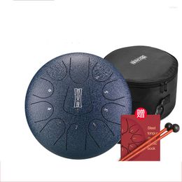 Decorative Figurines Tongue Drum 8 Inch Steel Titanium Ethereal Rhythm 11 Notes Tone F Percussion Hand Pan Tang