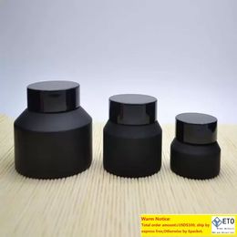 15 g 30 g 50 g Frost Black Glass Cream Tiegel mit Deckel White Seal Insertion Container Cosmetic Packaging Glass Cream