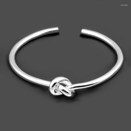 Bangle 2023 Creative Knotted Open Bracelet Women Trendy Simple Fashion Design High Quality Jewelry