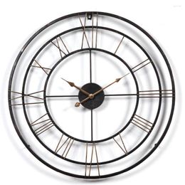 Wall Clocks 3D 60cm Large Brief Retro Clock Vintage Modern Style Hollow-out Household Bedroom Art Livingroom Home Decor