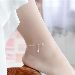 Anklets Top Quality 925 Sterling Silver For Women Wedding Party Accessories Girl Fashion Star Female Bracelets Jewellery