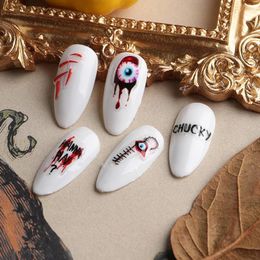 Nail Art Decorations Great Attractive Horror Pattern Scary Eyeballs Stickers Manicures Designs Supplies Sticker