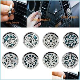 Essential Oils Diffusers Car Fragrance Diffuser Vent Clip Air Freshener Per Clamp Aromatherapy Oil With Refill Pad Drop Delivery Hom Dhgie