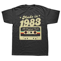Mens TShirts Funny Vintage Made In 1983 T Shirt 40th Birthday Graphic Cotton Streetwear Short Sleeve Gifts Summer Style Tshirt Men 230330